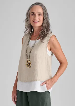 Roxbury Crop - Linen Tank Top