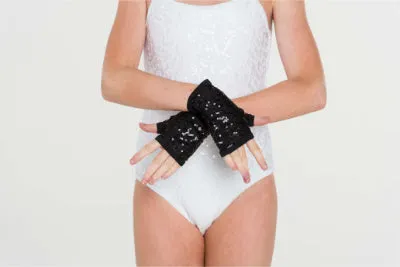 Sequin Fingerless Gloves