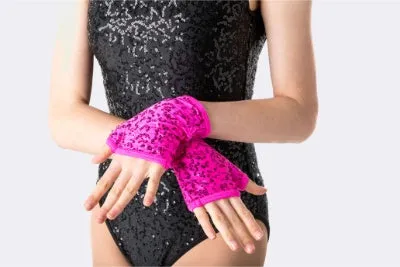 Sequin Fingerless Gloves