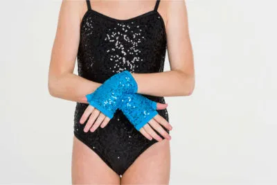 Sequin Fingerless Gloves