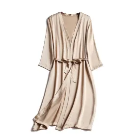 Silk Satin Knee length Night Robe