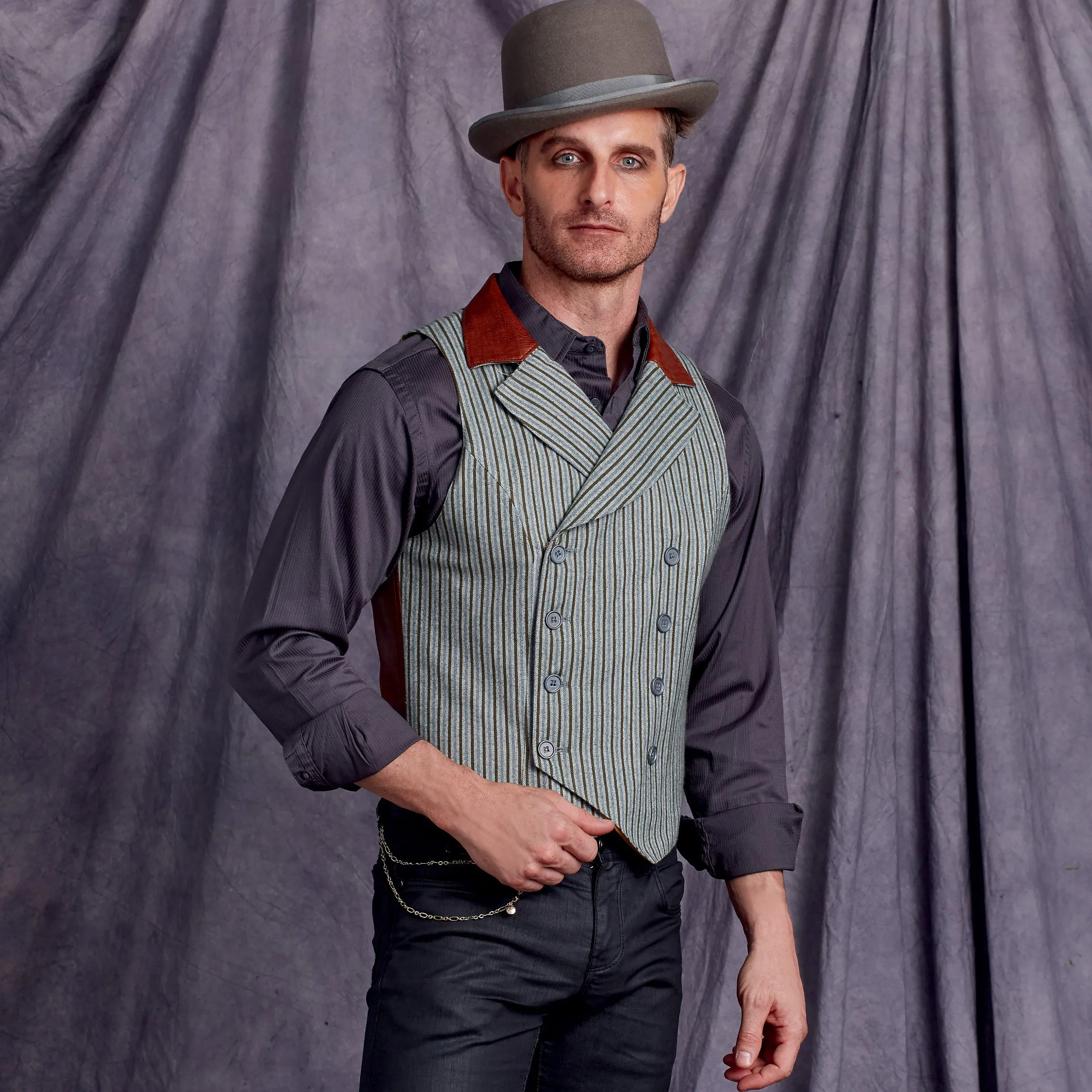 Simplicity Pattern 9087 Men's Steampunk Corset Vests