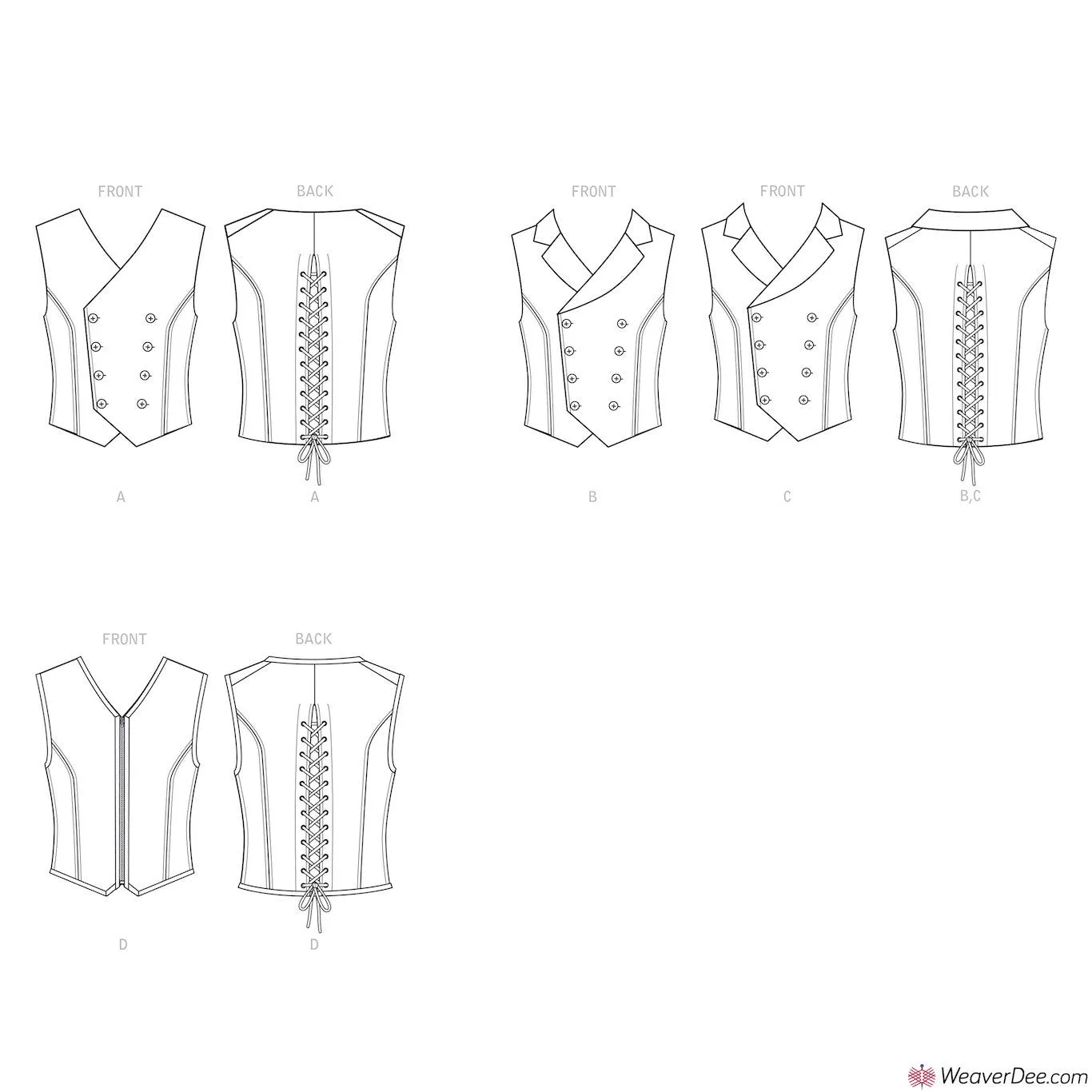 Simplicity Pattern S9087 Men's Steampunk Corset Vests