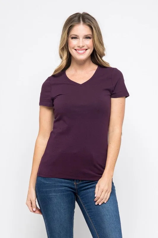 Skylar - Basic V-Neck Short Sleeve