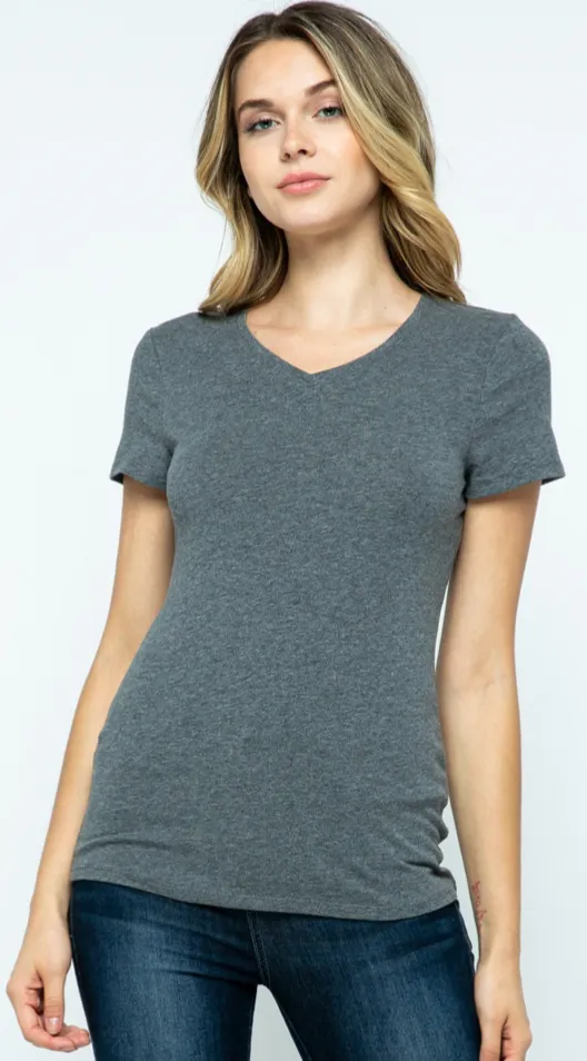 Skylar - Basic V-Neck Short Sleeve