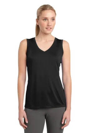 Sport-Tek LST352: Ladies Sleeveless PosiCharge Competitor V-Neck Tee