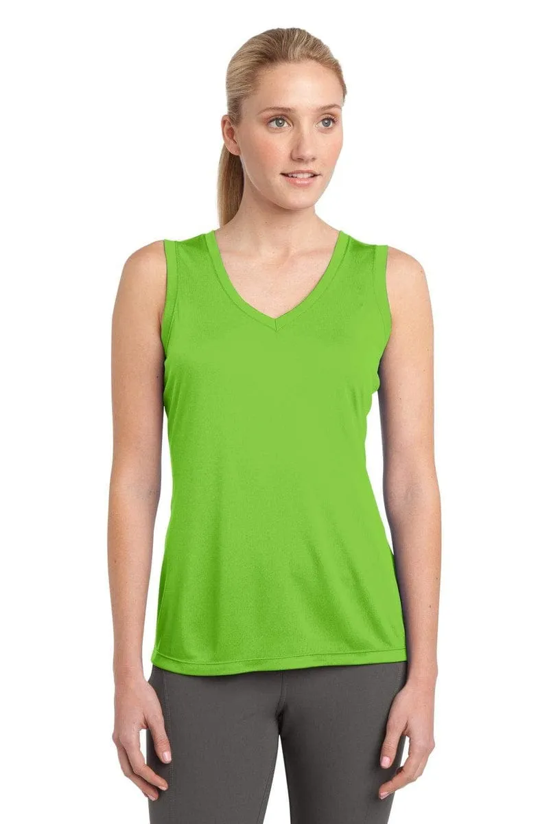 Sport-Tek LST352: Ladies Sleeveless PosiCharge Competitor V-Neck Tee