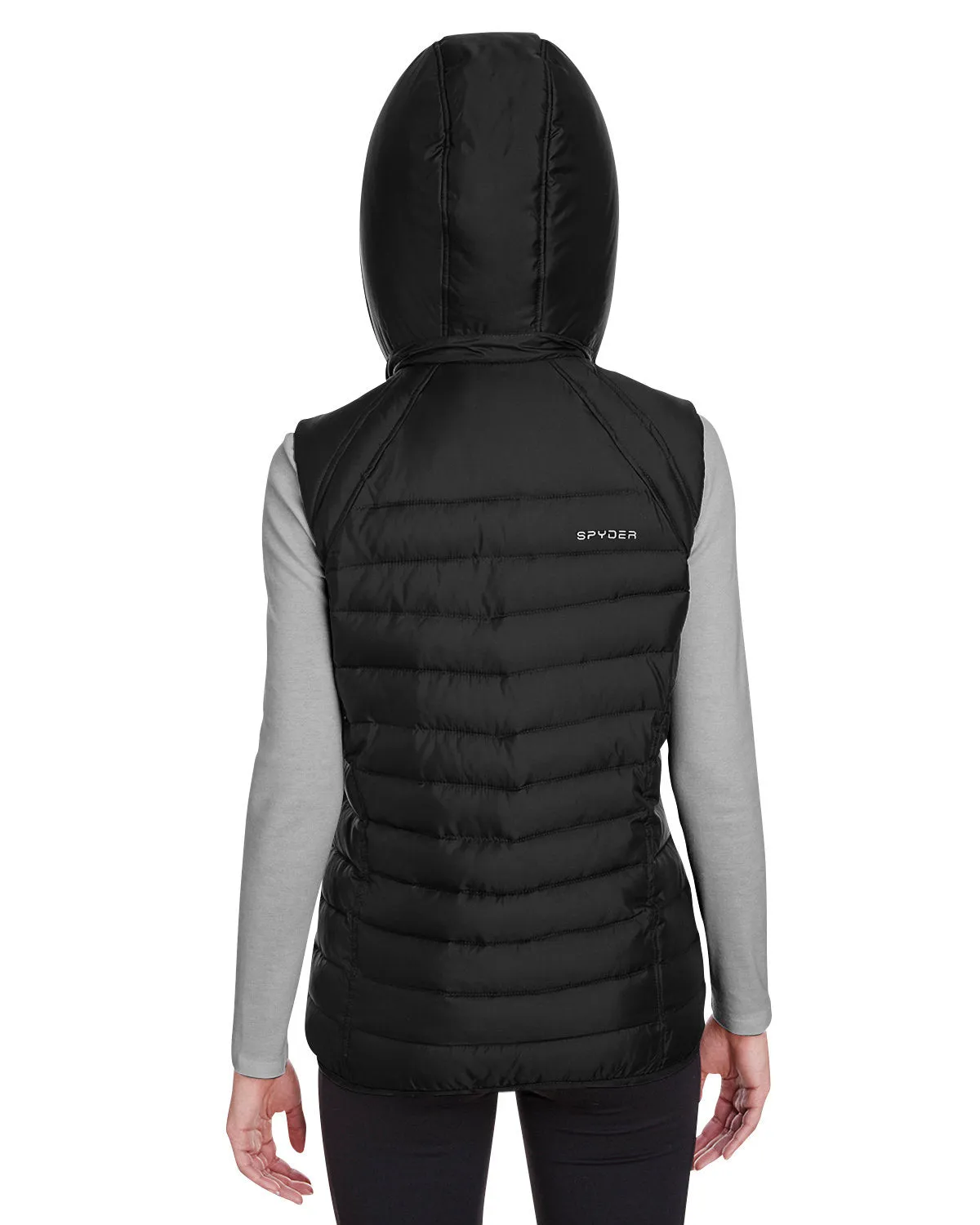 Spyder Ladies Supreme Puffer Custom Vests, Black