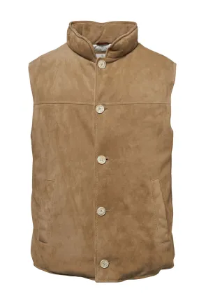 Suede Down Vest