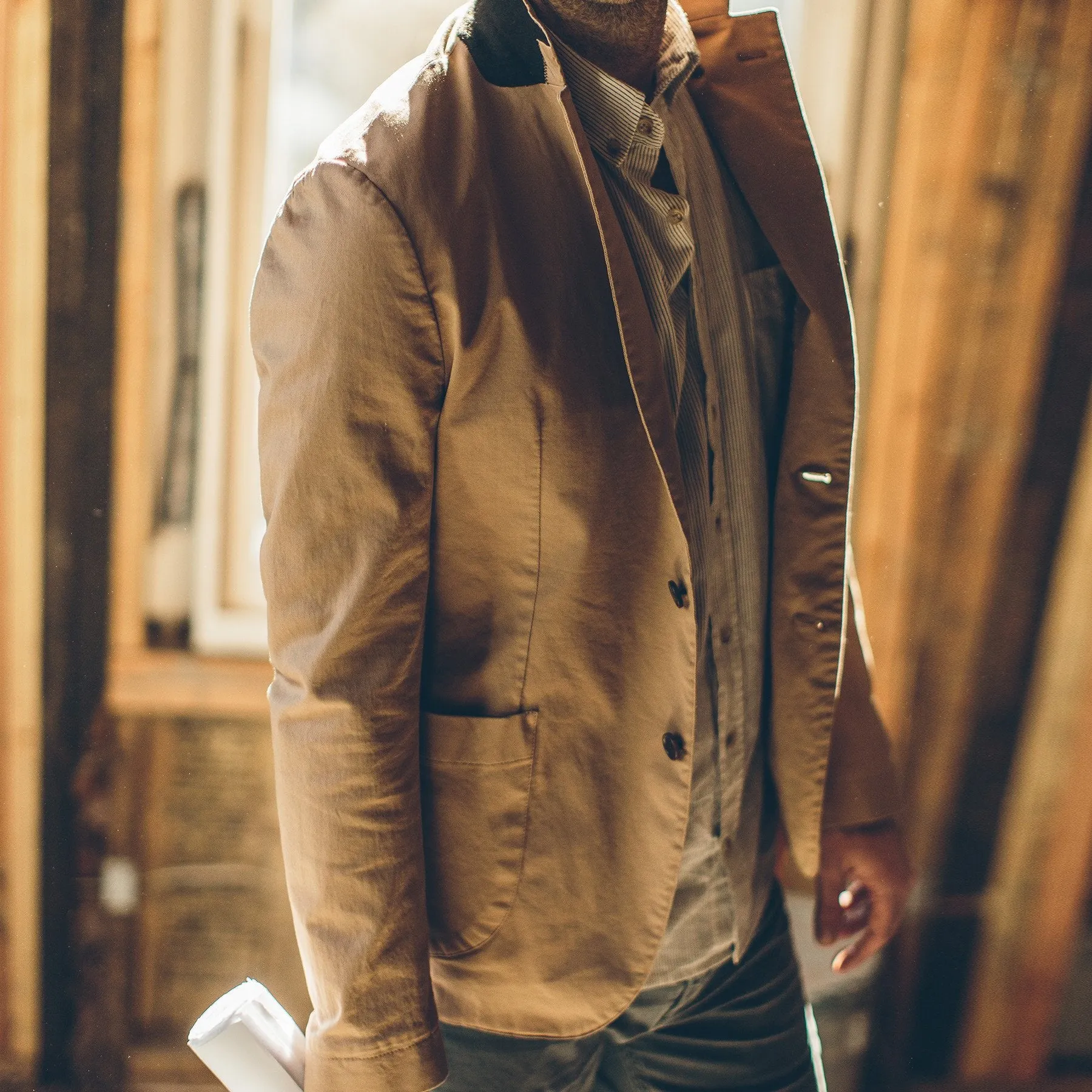 The Telegraph Jacket in Sea Washed Khaki