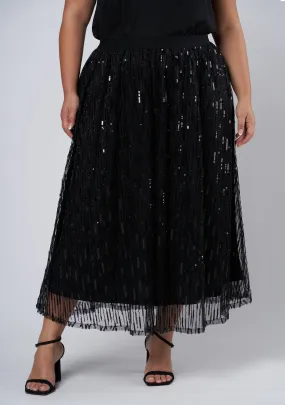 Tongue Tied Sequin Midi Skirt