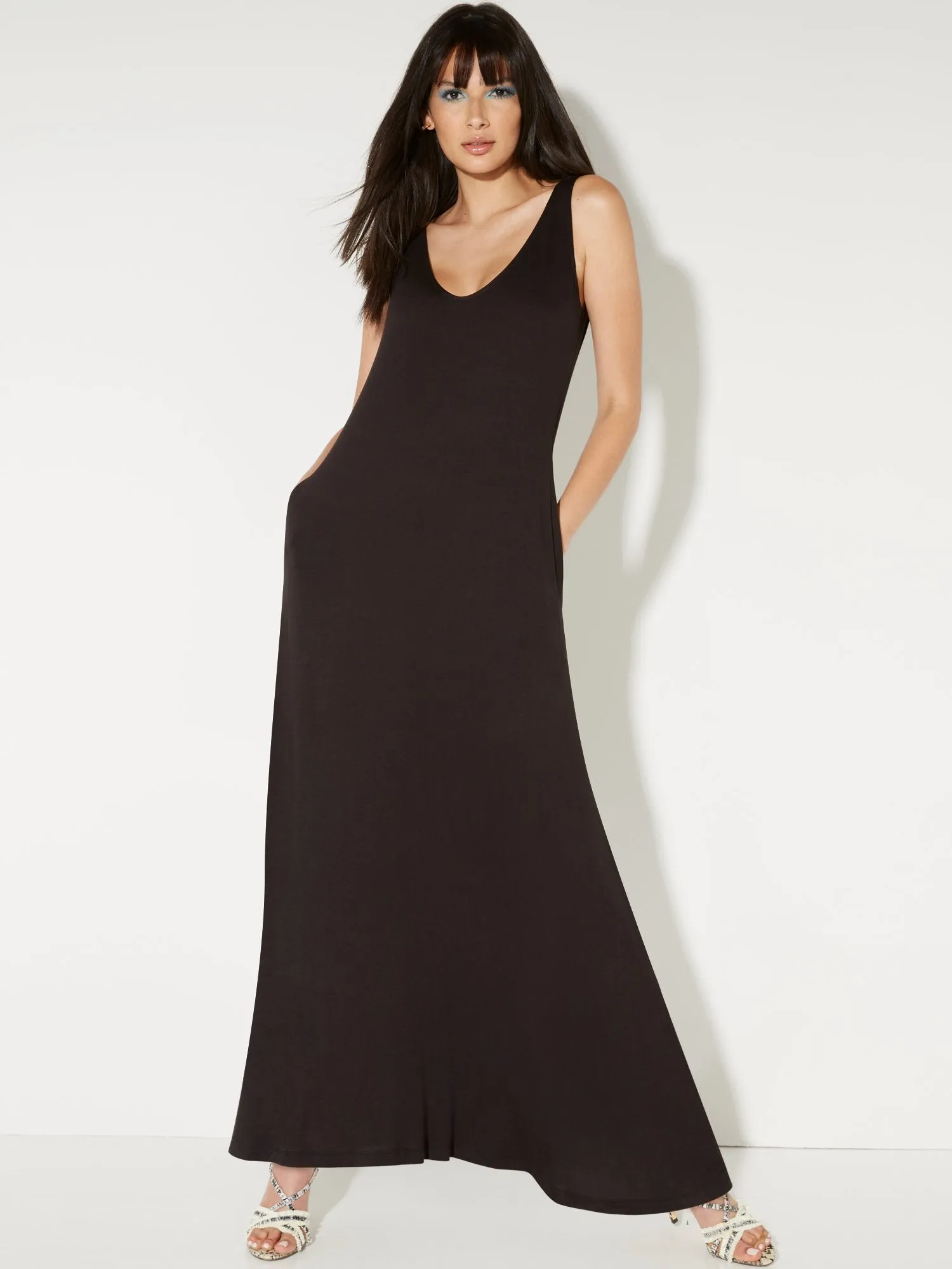 V-Neck Tank Maxi Dress - NY&C Style System