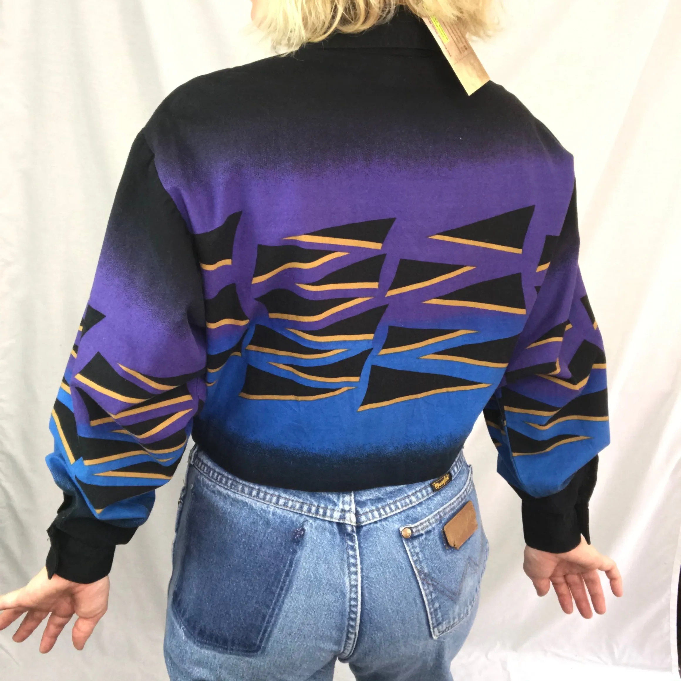 Vintage 80s 90s | Panhandle Slim Western Wear Rodeo Blouse Crop Top | Size M/L