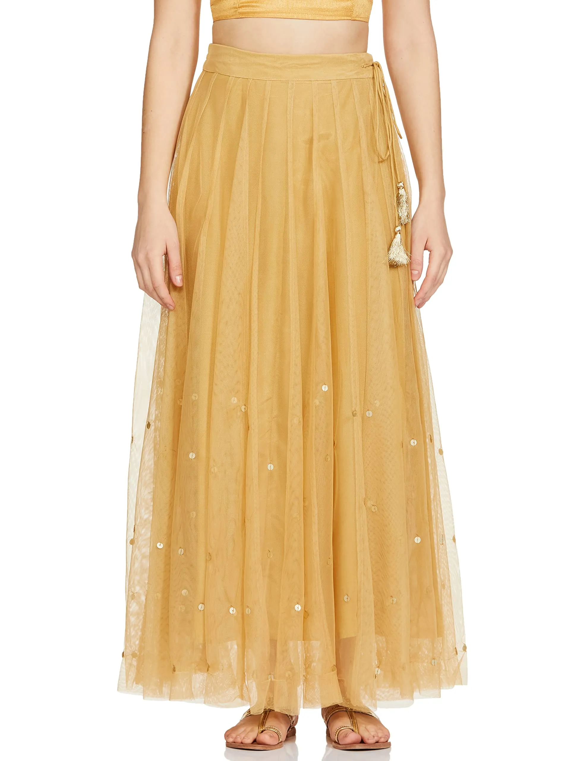 W for Woman Women's Maxi Skirt (Golden)