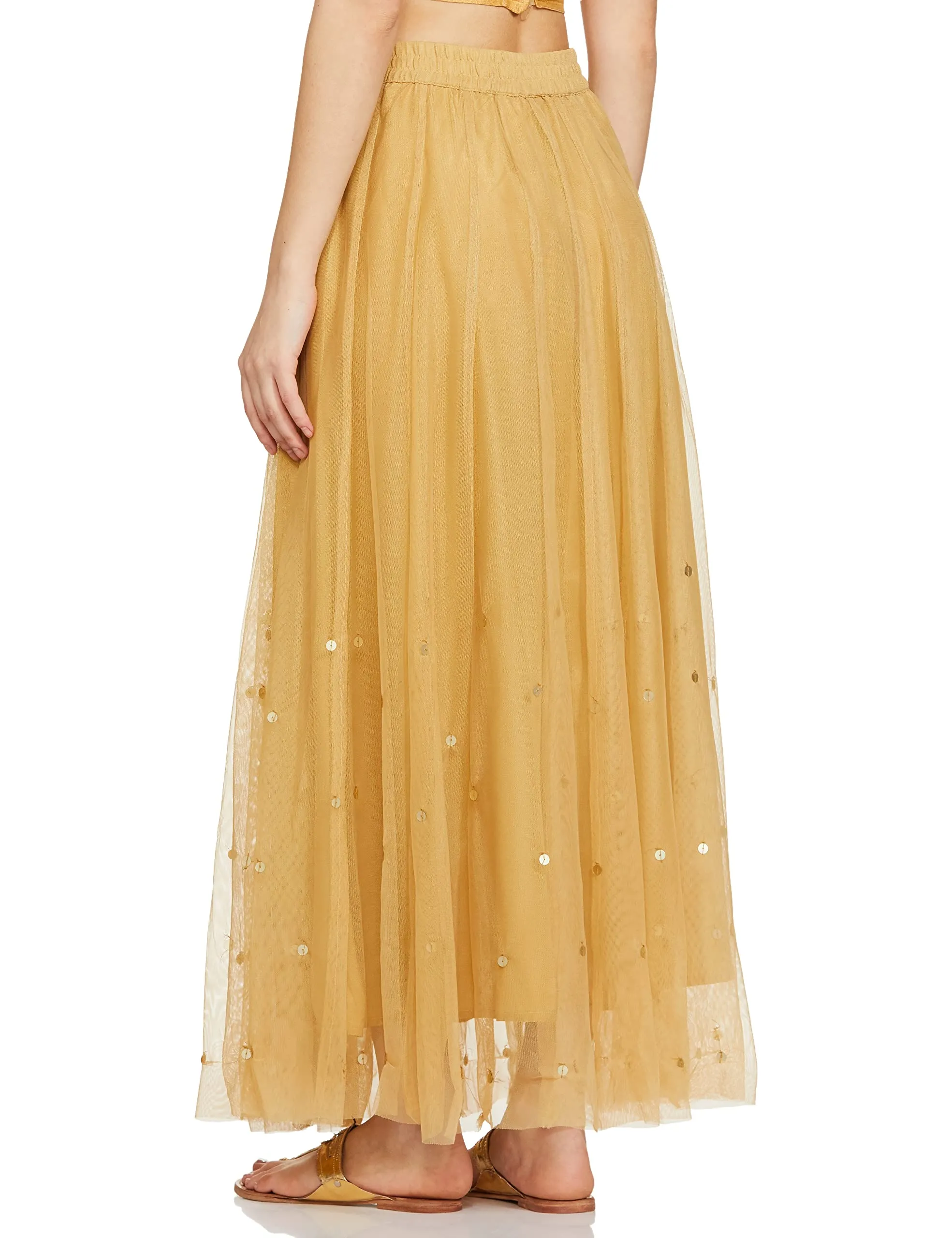 W for Woman Women's Maxi Skirt (Golden)